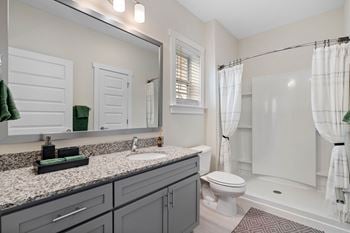 Bathroom with bathtub and toilet